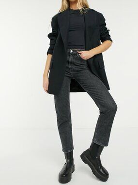 & Other Stories Black Favourite Cut Straight Leg Jeans Size 24